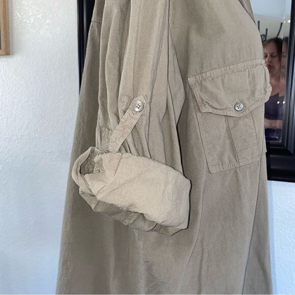 Avenue Womens Cotton Collared 3/4 Sleeve Button Down Shirt Dress Size 18/20 - Picture 10 of 10